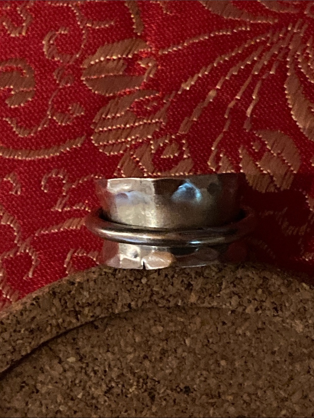 Polished Silver Spinner Ring for Men